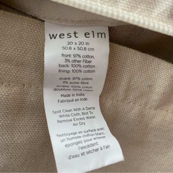 West Elm pillows multi-textured pillows sold as set of 2 - Picture 7 of 14